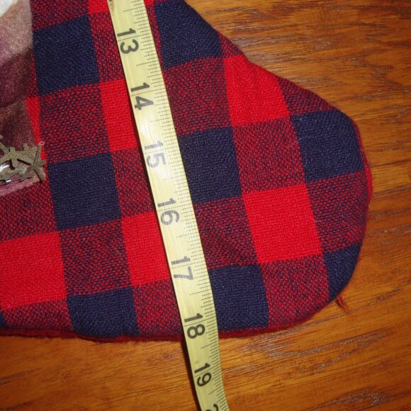 Snowman Christmas Stocking with Plush Snowman Lined - Picture 4 of 8